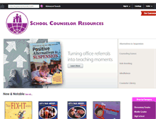 Tablet Screenshot of counselorresources.com